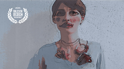 An die Wand gestellt